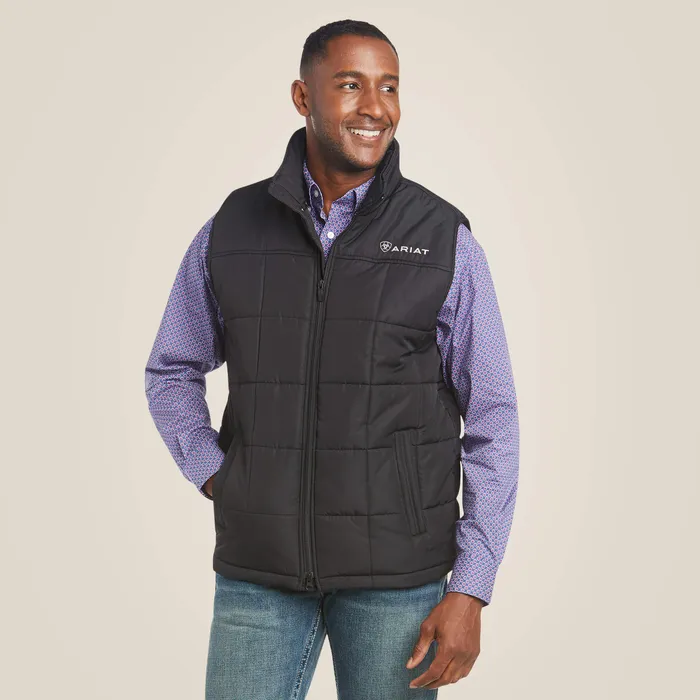 ARIAT MENS CLOTHING ARIAT MENS CRIUS INSULATED VEST BLACK Rings