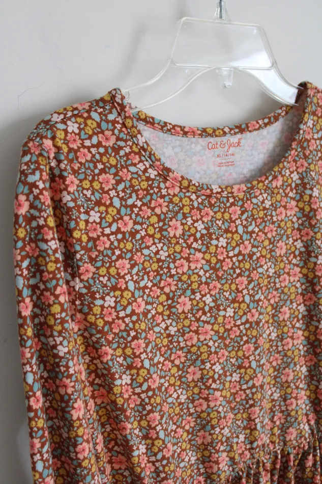 Cat Jack Orange Floral Dress 1416 Cat Jack Rings