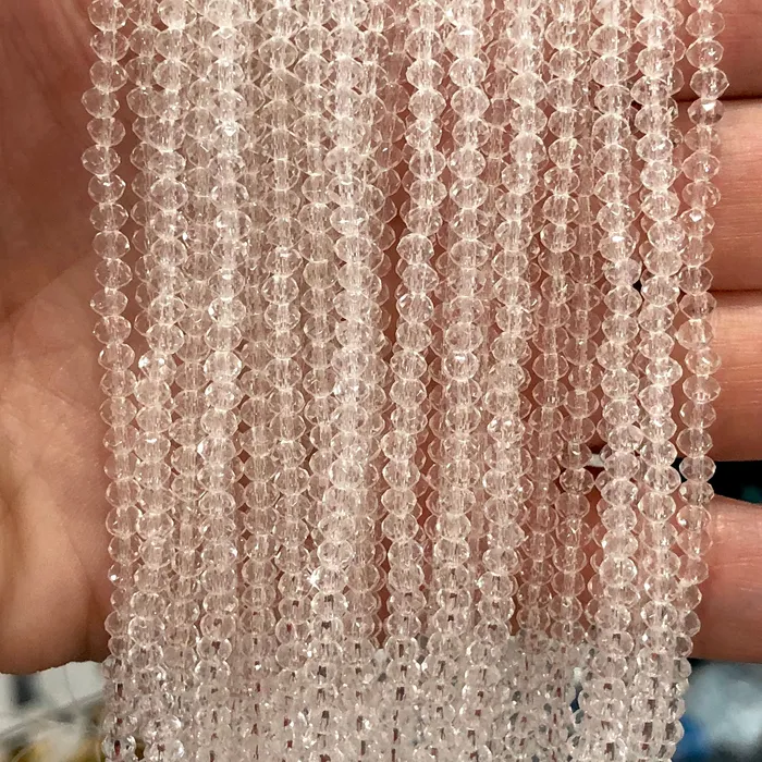 Crystal faceted rondelle 3mm Beads PBC3C70 Peppy Beads Earrings