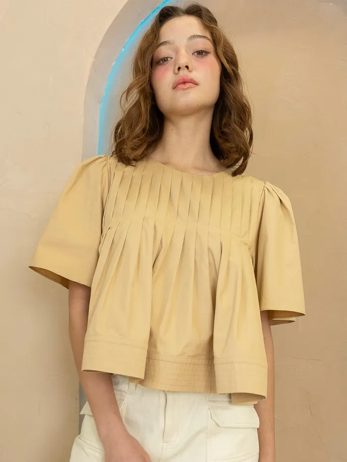 Heyson Earrings Heather Pleated Blouse