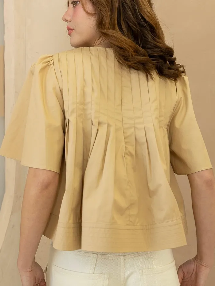 Heyson Earrings Heather Pleated Blouse