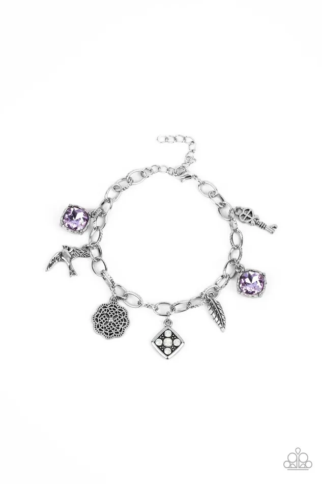 Paparazzi Accessories Earrings Fancifully Flighty Purple