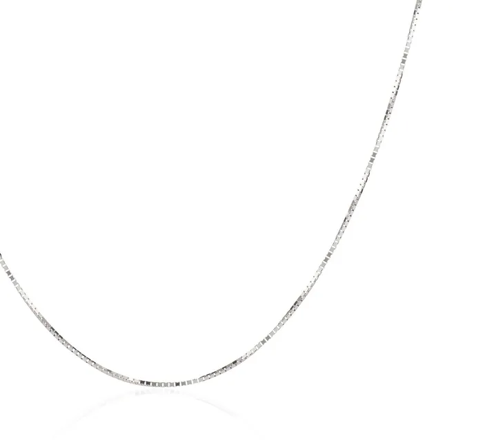 RACHEL LYNN CHICAGO 14 Karat White Gold 22 Adjustable Fancy Box Chain Rings