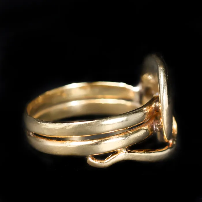 Rings Jack Weir and Sons Inc French Victorian 010 Carat Rose Cut Diamond Snake Ring