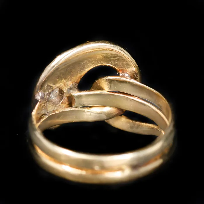 Rings Jack Weir and Sons Inc French Victorian 010 Carat Rose Cut Diamond Snake Ring