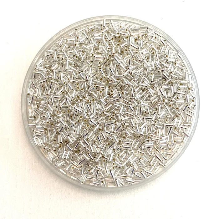 Rings Miyuki Bugles size 3mm 0001 Silver Lined Crystal 10 grams Crystal bugles 3mm Peppy Beads Rings Miyuki Bugles size 3mm 0001 Silver Lined Crystal 10 grams Crystal bugles 3mm Peppy Beads