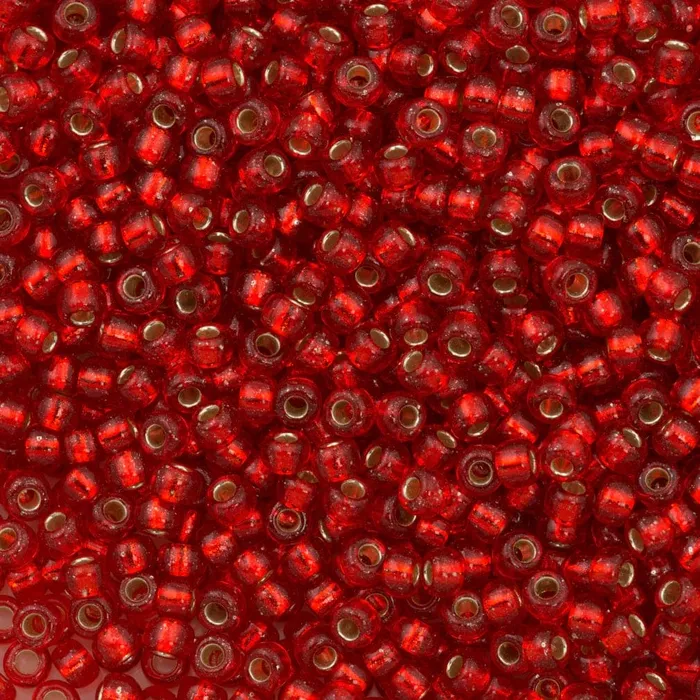 Rings Peppy Beads Miyuki Seed Beads 80 Flame Red Silver Lined 0010