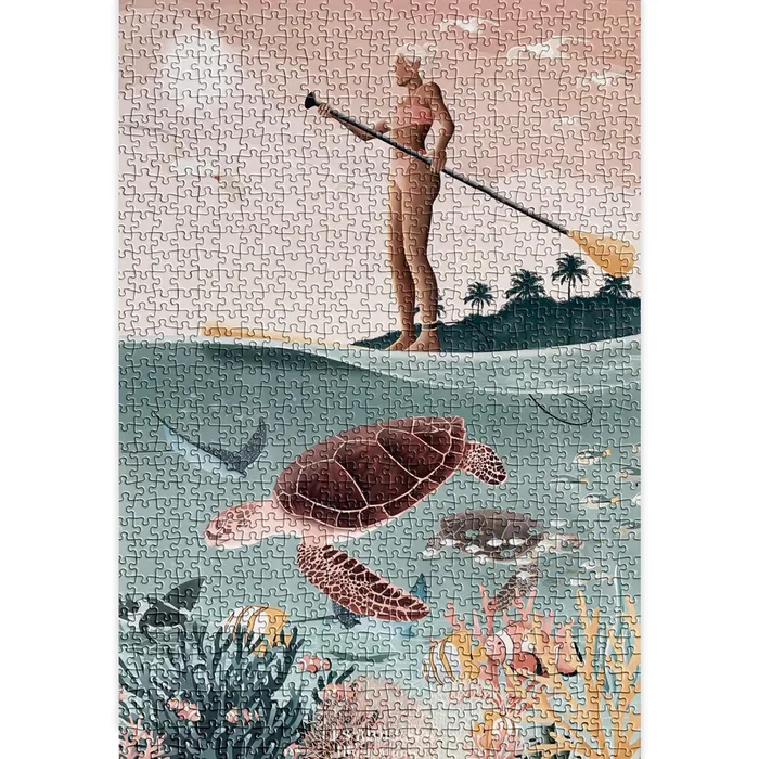 SURFSHACKPUZZLE Earrings Surf Shack Underwater Puzzle 1000Pieces