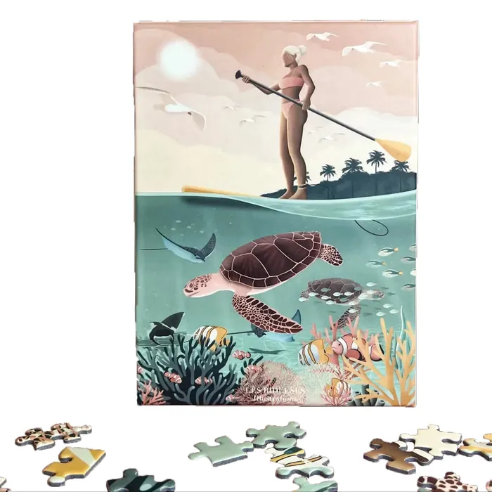 SURFSHACKPUZZLE Earrings Surf Shack Underwater Puzzle 1000Pieces
