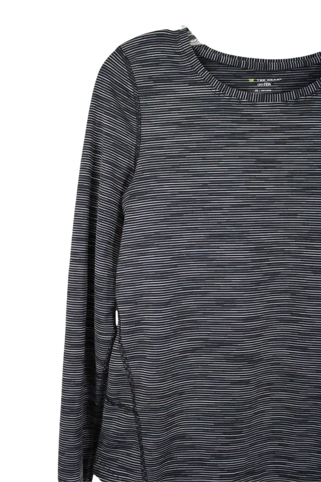 Tek Gear DryTek Black Striped Long sleeved Shirt XS Tek Gear Rings
