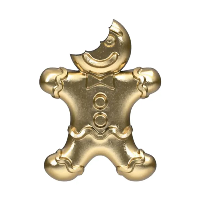 Anatometal threadless Ginger Bite End in Gold Earrings