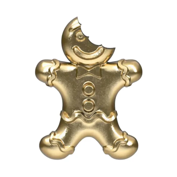 Anatometal threadless Ginger Bite End in Gold Earrings