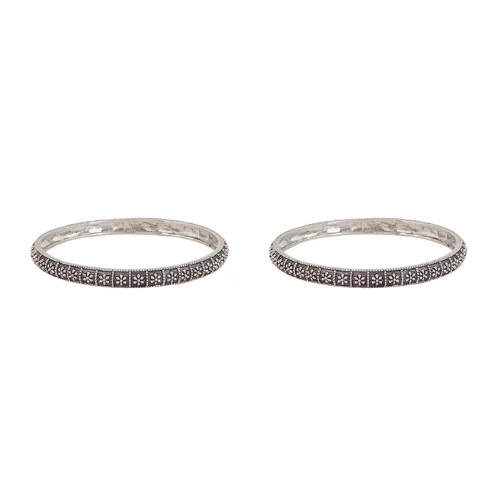 Avanti Silver Oxidized Bangles Teejh Rings