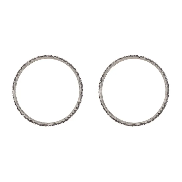 Avanti Silver Oxidized Bangles Teejh Rings