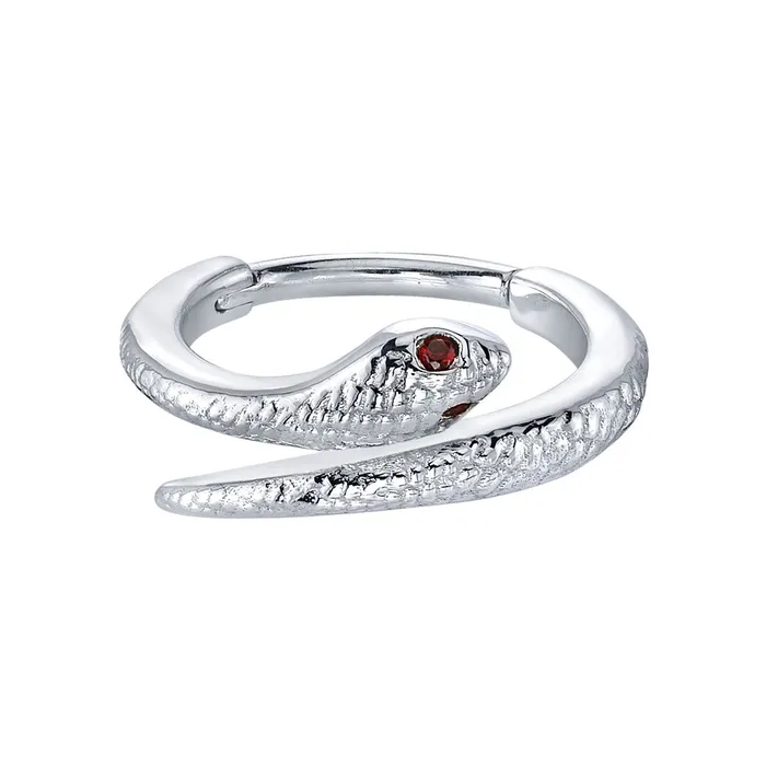 Body Vision BVLA Cobra Hinge Ring in Gold with Garnet Rings