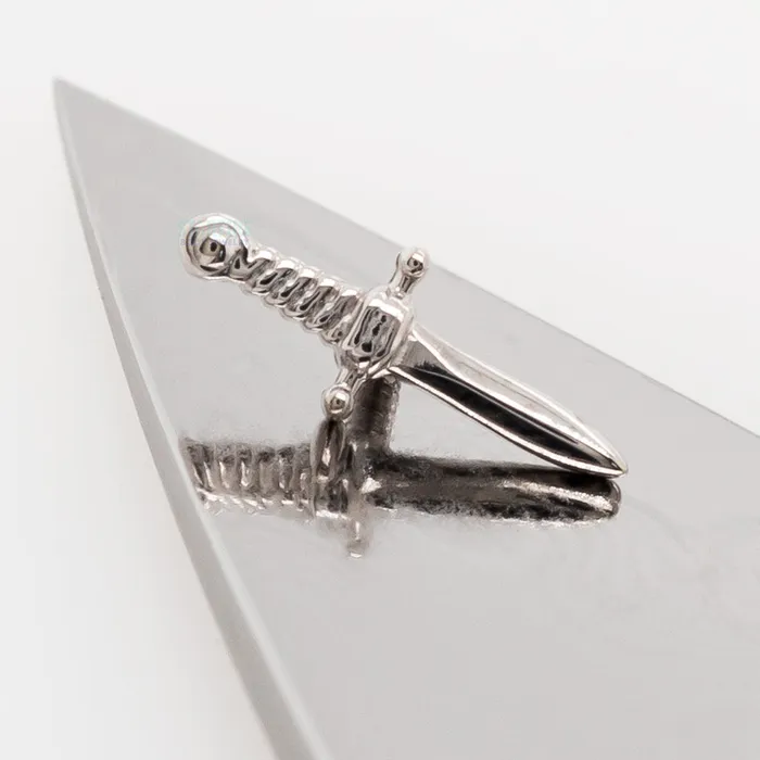 Body Vision BVLA Earrings Slasher Dagger Threaded End in Gold