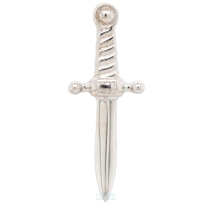 Body Vision BVLA Earrings Slasher Dagger Threaded End in Gold