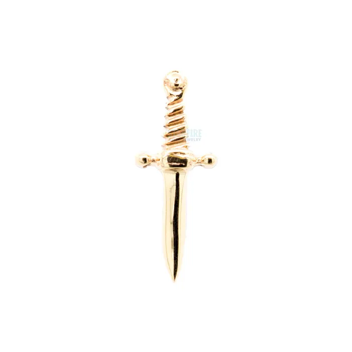 Body Vision BVLA Earrings Slasher Dagger Threaded End in Gold