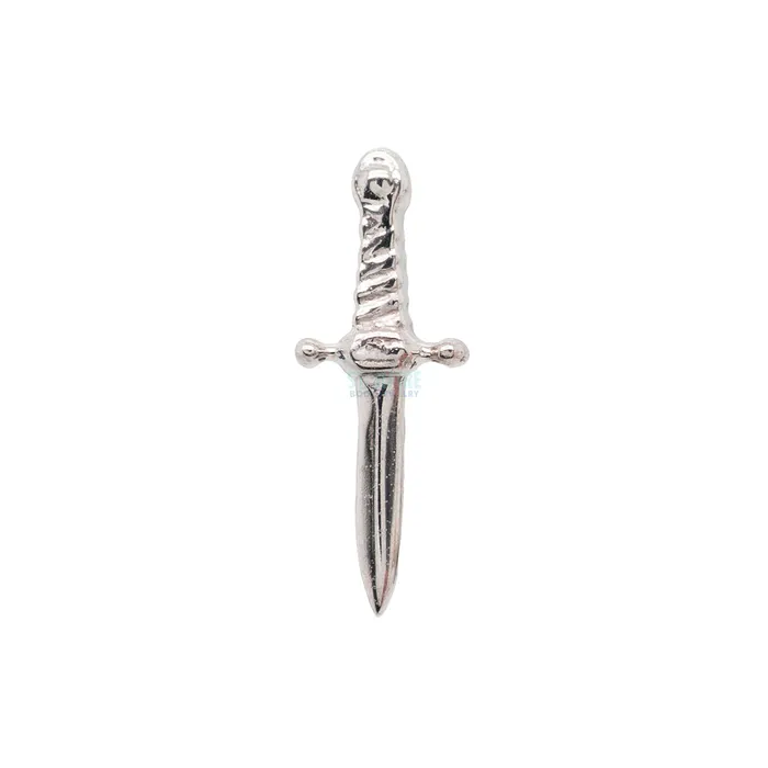 Body Vision BVLA Earrings Slasher Dagger Threaded End in Gold