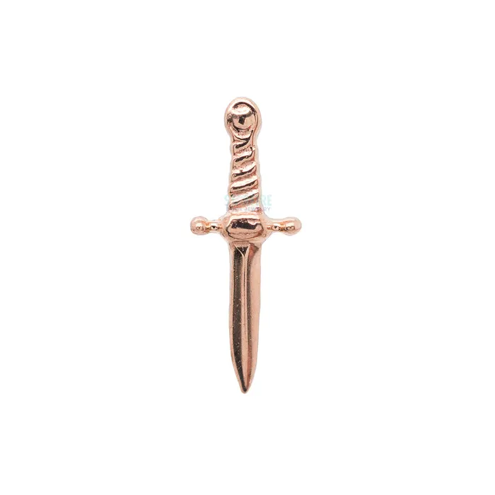 Body Vision BVLA Earrings Slasher Dagger Threaded End in Gold