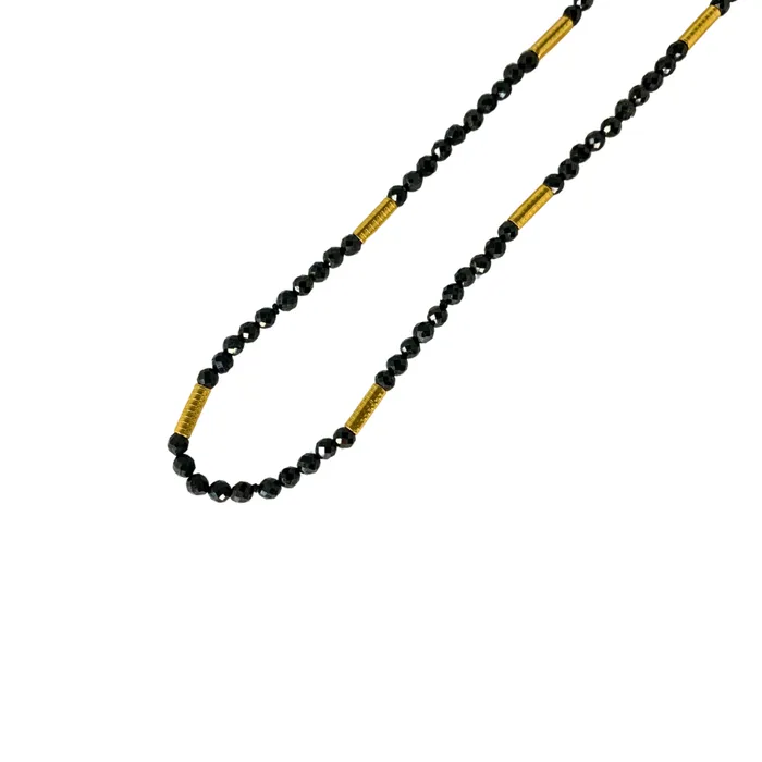 Donald Haack Diamonds Black Spinel Gold Beaded Necklace Necklaces Donald Haack Diamonds Black Spinel Gold Beaded Necklace Necklaces