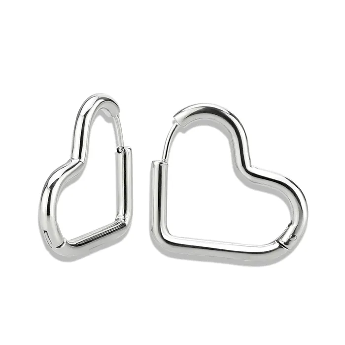 Earrings Green CJ3842 Wholesale Womens Minimalist Stainless Steel Heart Earrings Earrings Green CJ3842 Wholesale Womens Minimalist Stainless Steel Heart Earrings
