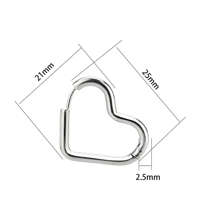 Earrings Green CJ3842 Wholesale Womens Minimalist Stainless Steel Heart Earrings Earrings Green CJ3842 Wholesale Womens Minimalist Stainless Steel Heart Earrings