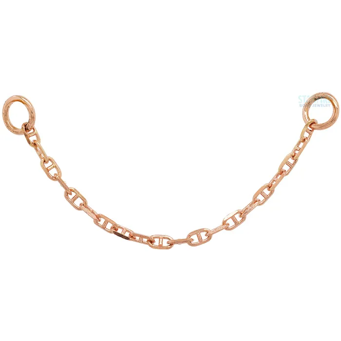 Earrings Hialeah Fine Jewelry Diamond Cut Anchor Chain Attachment in Gold