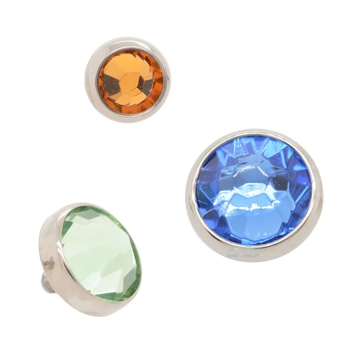 Earrings Industrial Strength IS 4mm Crystal Flat Backed Faceted Gem Threaded End