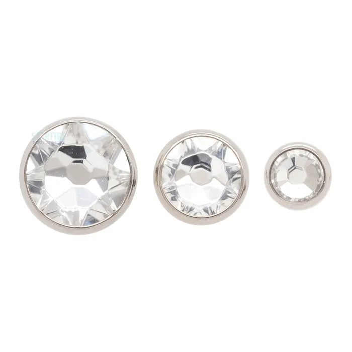 Earrings Industrial Strength IS 4mm Crystal Flat Backed Faceted Gem Threaded End