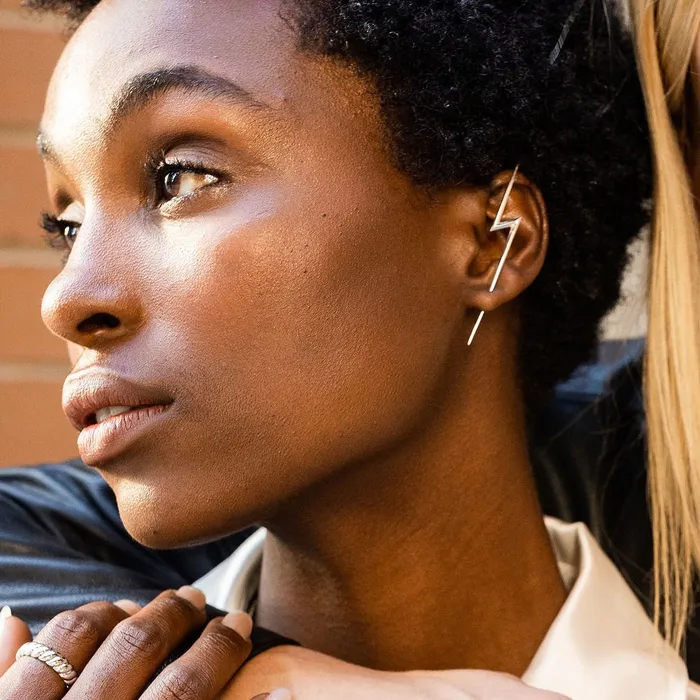 Earrings Scream Pretty Lightning Bolt Ear Crawler Earrings Scream Pretty Lightning Bolt Ear Crawler