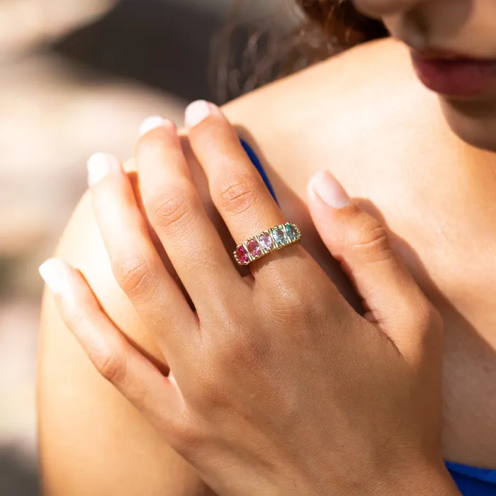 Fox Bond Originals The FB Cotton Candy Ombre Ring Rings