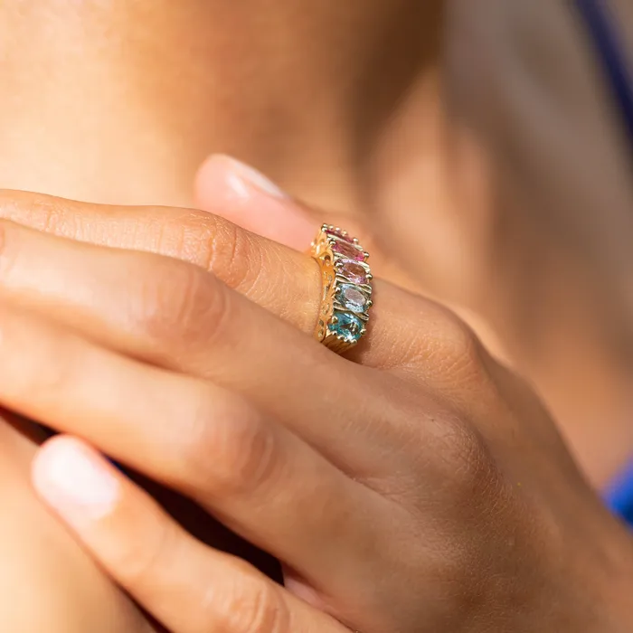 Fox Bond Originals The FB Cotton Candy Ombre Ring Rings