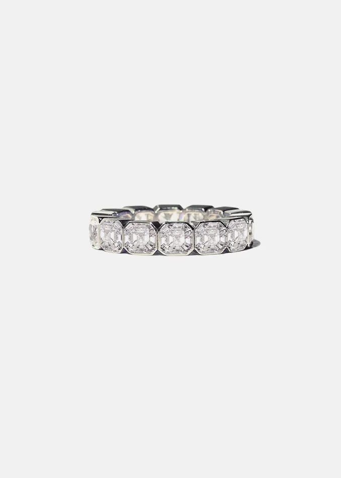 KATKIMfinejewelry Asscher Cosma Eternity Band Rings