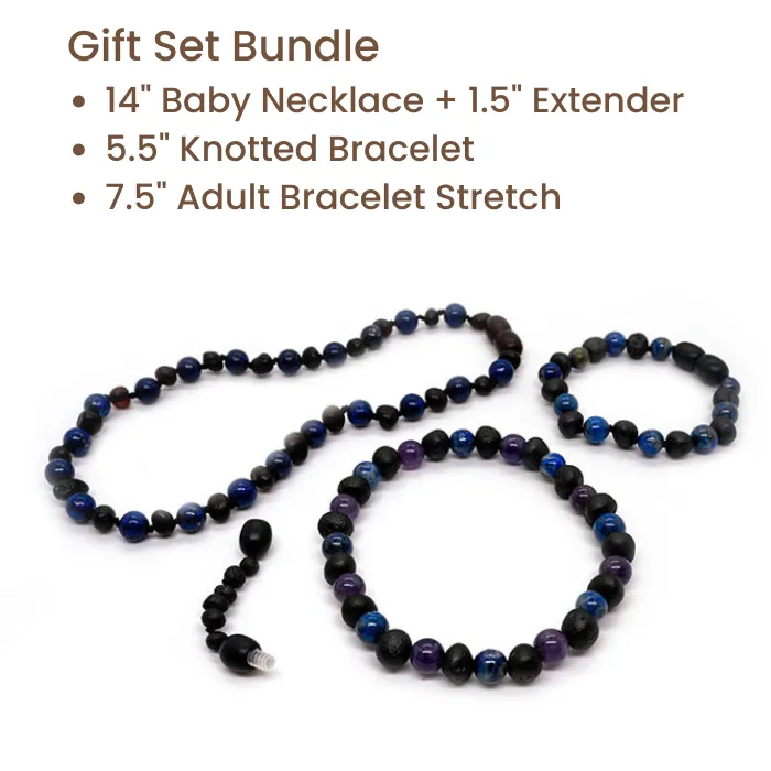 Necklaces Baltic Essentials Baltic Amber Necklace Raw unpolished Black Cherry Blue Lapis Lazuli Bundle Gift Set Necklaces Baltic Essentials Baltic Amber Necklace Raw unpolished Black Cherry Blue Lapis Lazuli Bundle Gift Set