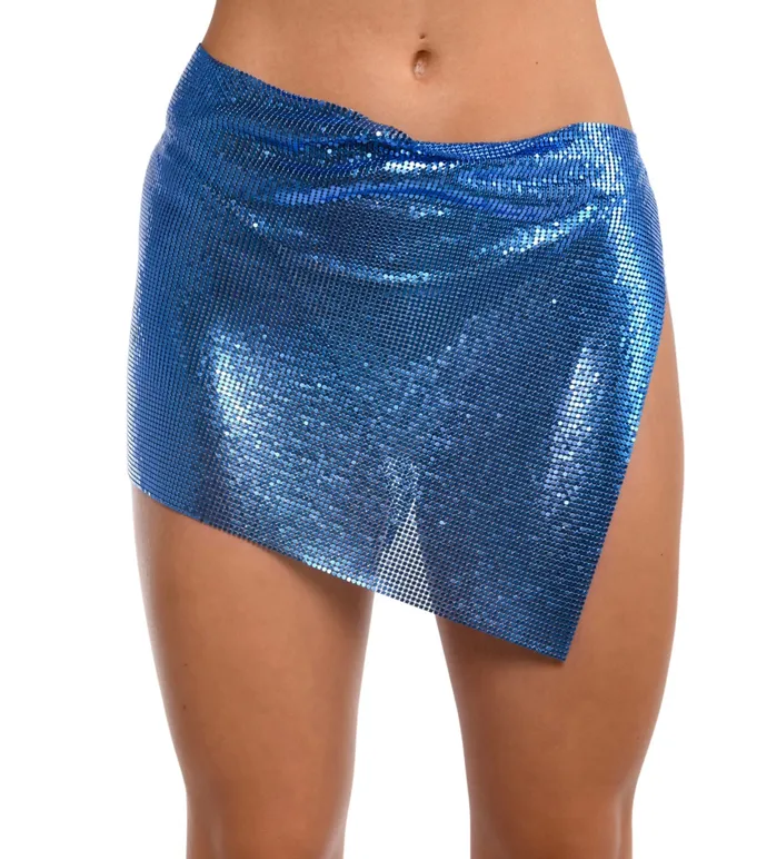 Necklaces THE LUMI SHOP Ocean Blue Disco Metallic Mesh Skirt