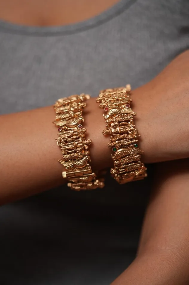PreStyled Sets Ram Darbaar Gold Handmade Kada Traditional Sone Pe Suhaga Attrangi PreStyled Sets Ram Darbaar Gold Handmade Kada Traditional Sone Pe Suhaga Attrangi