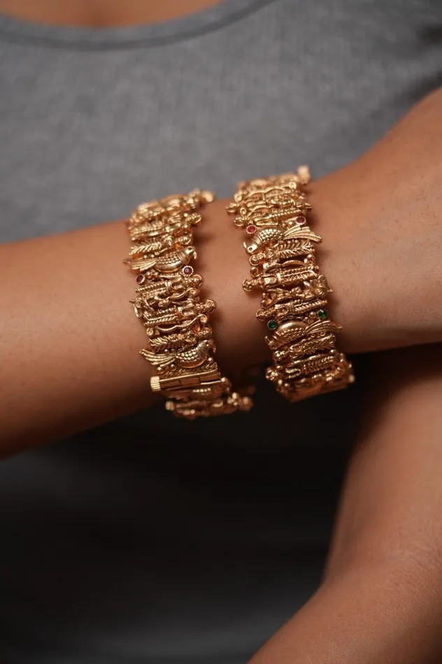 PreStyled Sets Ram Darbaar Gold Handmade Kada Traditional Sone Pe Suhaga Attrangi PreStyled Sets Ram Darbaar Gold Handmade Kada Traditional Sone Pe Suhaga Attrangi