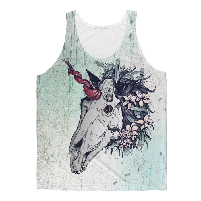 Rings alloverprintit Unicorn Skull Turquoise Sublimated Tank Top