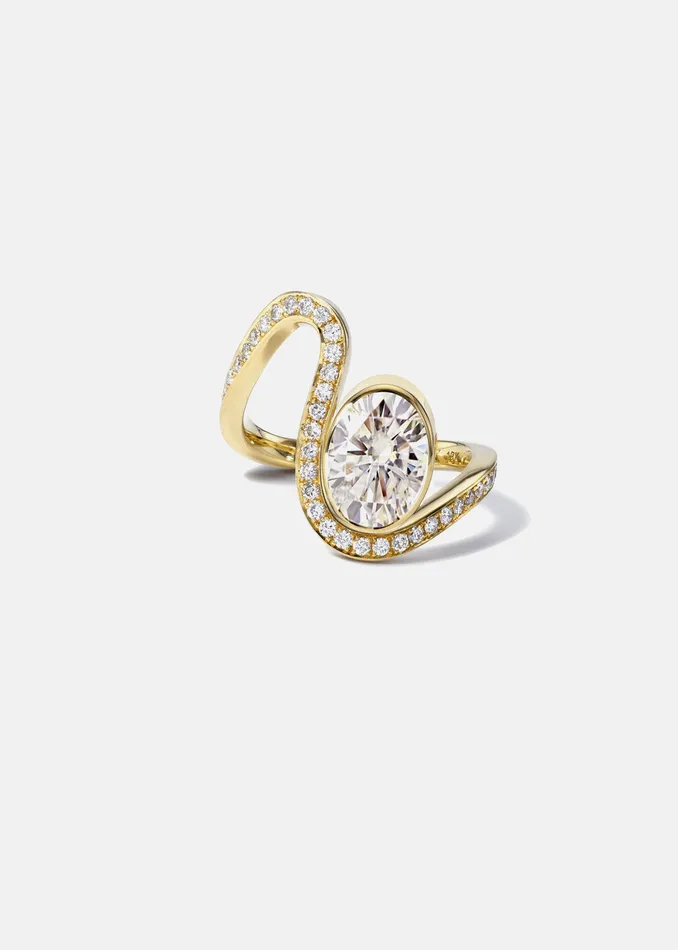 Rings KATKIMfinejewelry Oval Diamond Trace Pav Ring