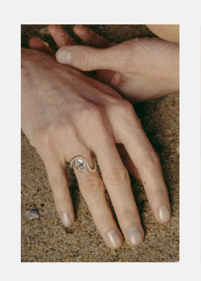 Rings KATKIMfinejewelry Oval Diamond Trace Pav Ring