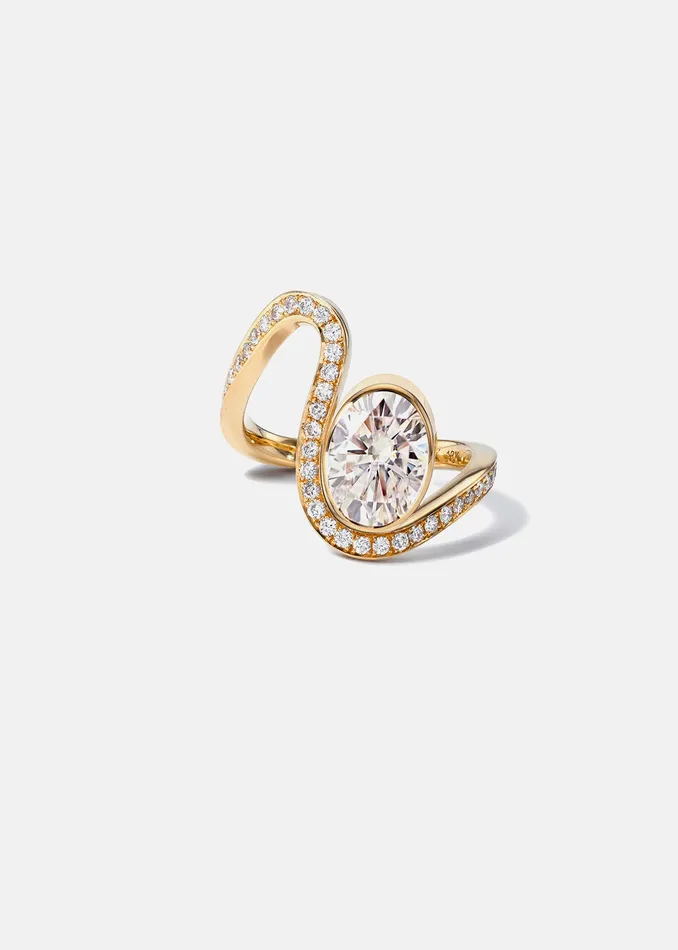 Rings KATKIMfinejewelry Oval Diamond Trace Pav Ring