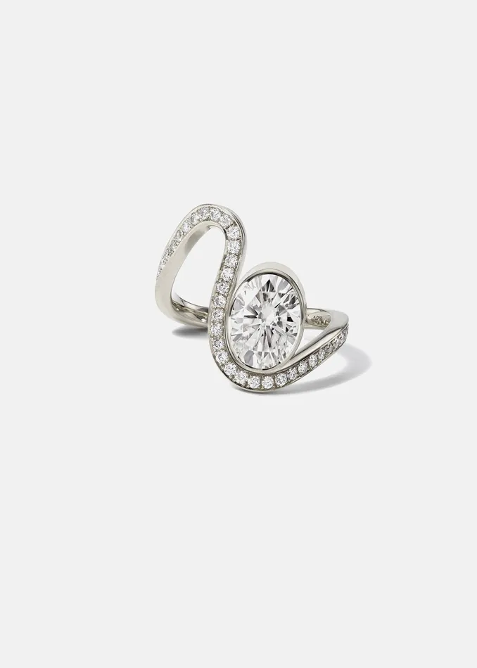 Rings KATKIMfinejewelry Oval Diamond Trace Pav Ring