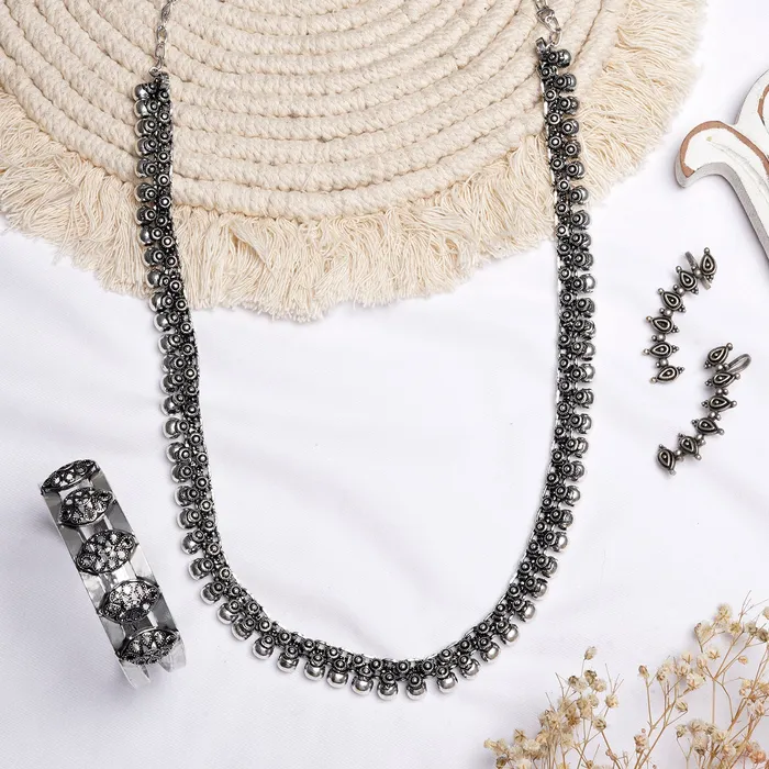 Rings Teejh Teejh Abhipsa Silver Oxidised Jewelry Gift Set