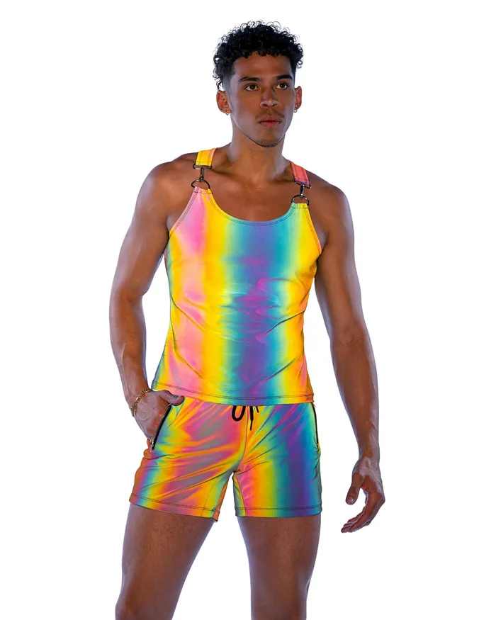 Roma Costume Inc Necklaces 6538 Reflective Shorts with Zipper Pockets