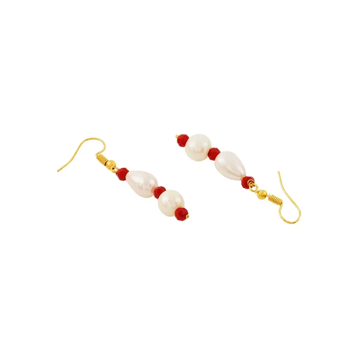 Teejh Chakra White and Red beaded Necklace Set Teejh Necklaces