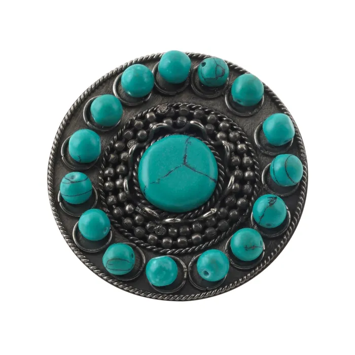 Teejh Gaura Blue Stone Silver Oxidised Ring Teejh Rings