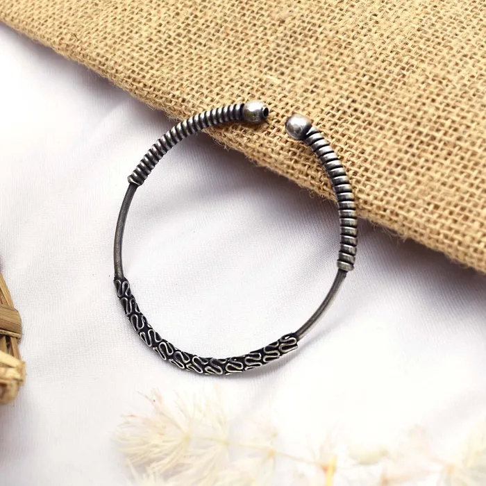 Teejh Teejh Dyuthi Silver Oxidised Bracelet Bracelets