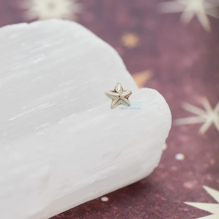 threadless Beveled Star Pin in Gold LeRoi Earrings