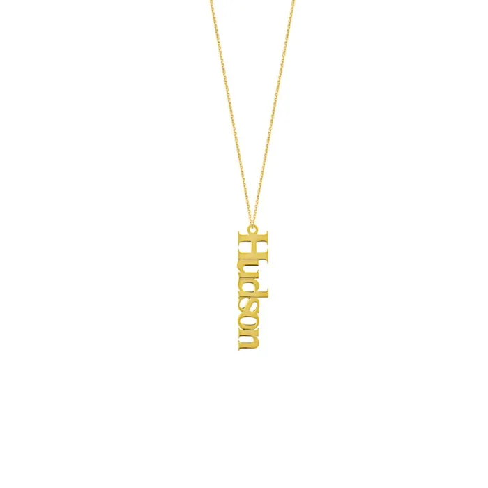 Vertical Nameplate Necklace Alexis Jae Necklaces